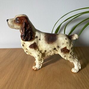 Vintage Mid-century Ceramic Spaniel Setter Dog Figurine